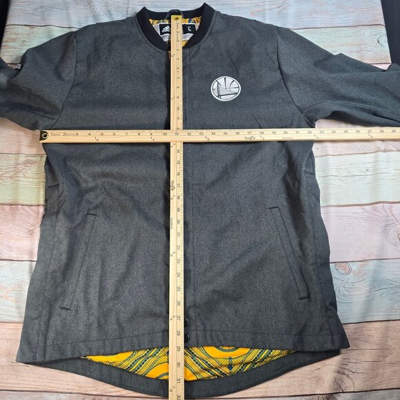 Adidas Golden State Warriors NBA Gray Jacket Mens Large - Picture 7 of 11